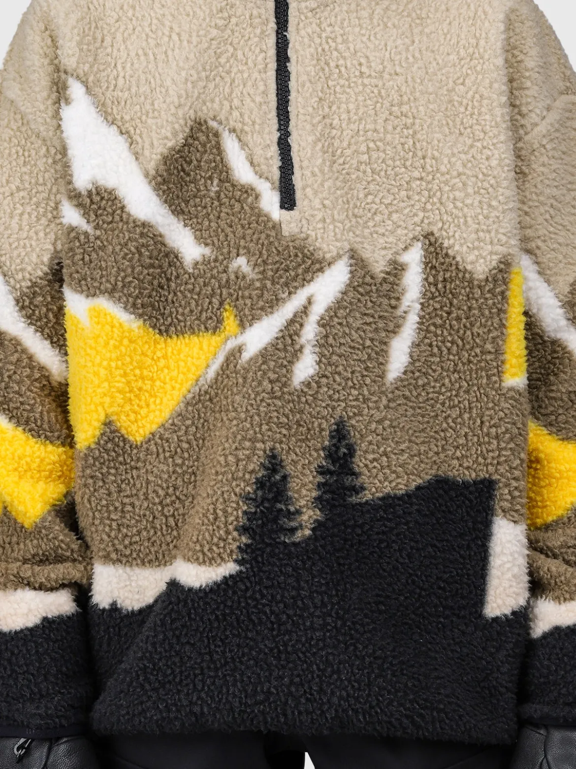 Rodrigy-Print Jongens Fleece | Zwart