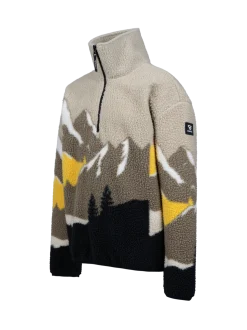 Rodrigy-Print Jongens Fleece | Zwart