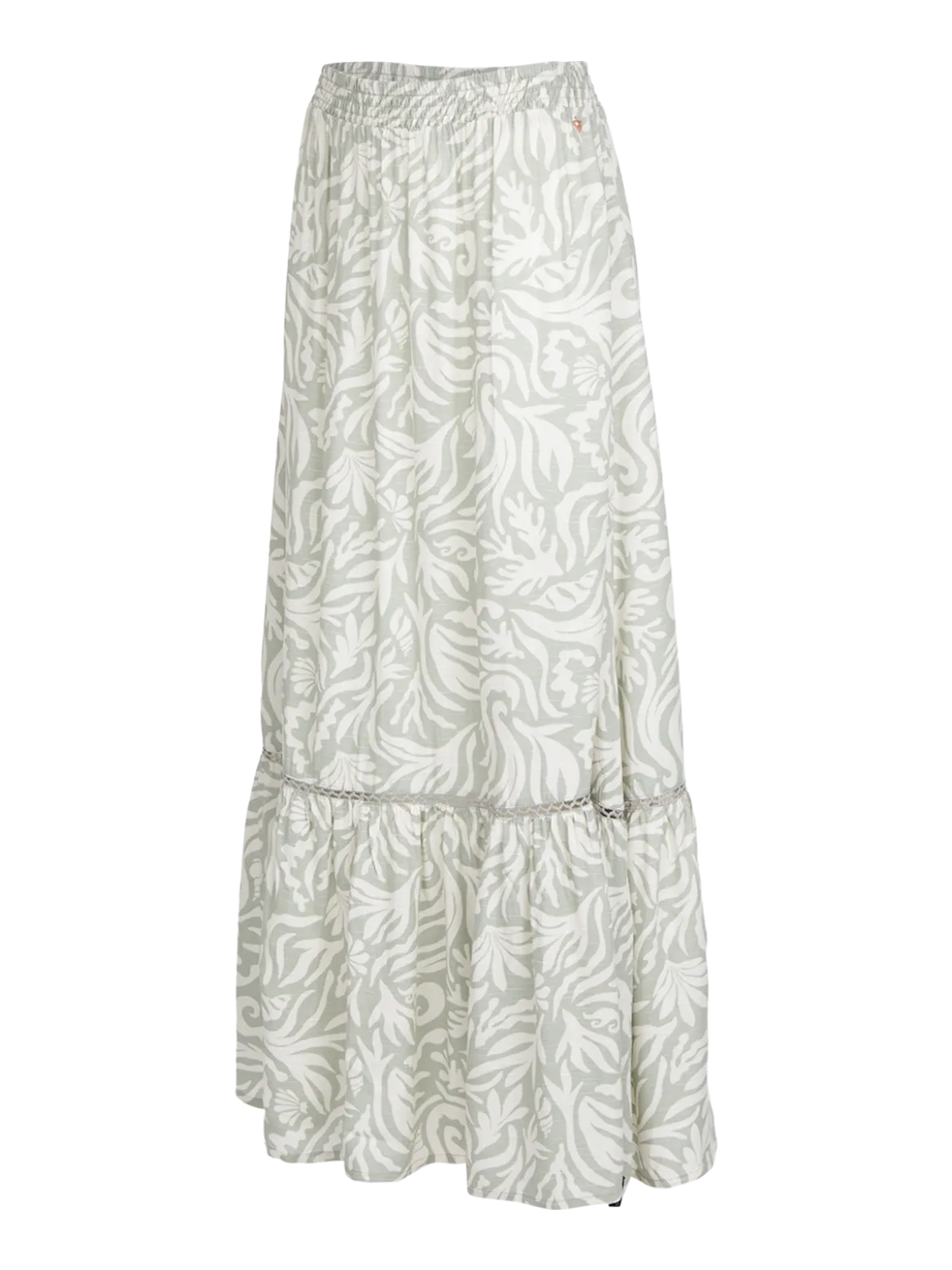 Romaine-Print Dames Skirt | Aqua Grey