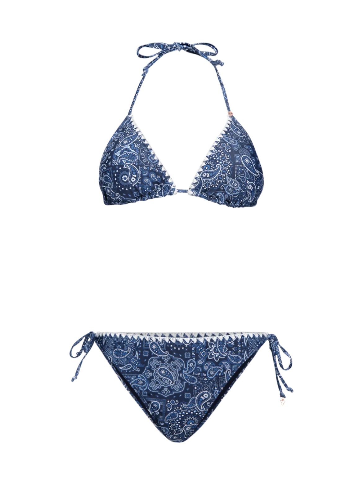 Rosy-Print Dames Bikini | Indigo Blue