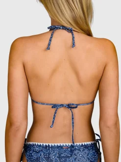 Rosy-Print Dames Bikini | Indigo Blue
