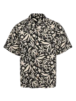 Sanni-Print Heren Shirt | Feather Grey