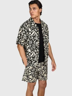 Sanni-Print Heren Shirt | Feather Grey