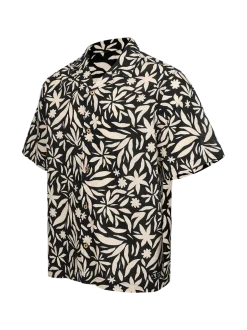 Sanni-Print Heren Shirt | Feather Grey