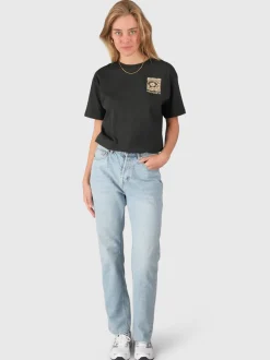 Seaya-Swirl Dames T-shirt | Pirate Black