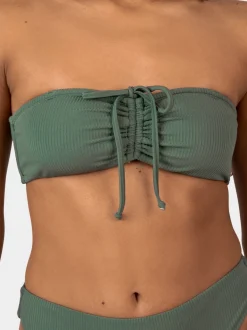 Selas-Rib Dames Bandeau Bikini Set | Juniper