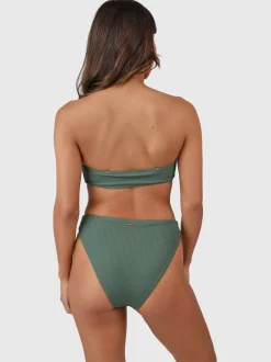 Selas-Rib Dames Bandeau Bikini Set | Juniper