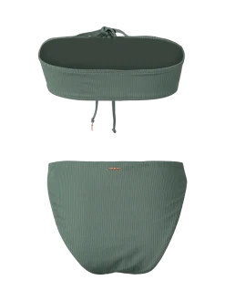 Selas-Rib Dames Bandeau Bikini Set | Juniper