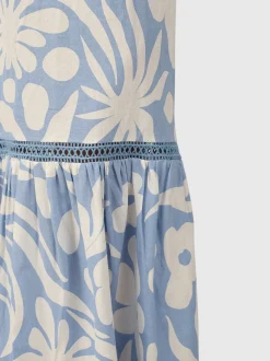 Siena-Floral Swirl Dames Maxi Jurk | Bluebell