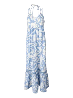 Siena-Floral Swirl Dames Maxi Jurk | Bluebell