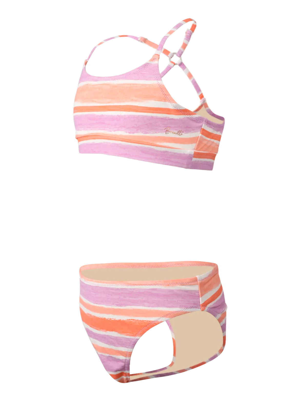 Sofia-Stripe Meisjes Bralette Bikini | Snow