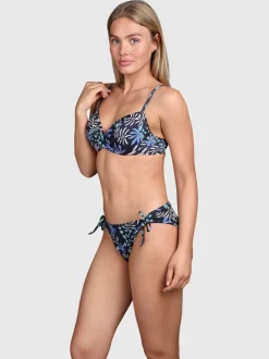 Stefana-Print Dames Bikini Top | Zwart