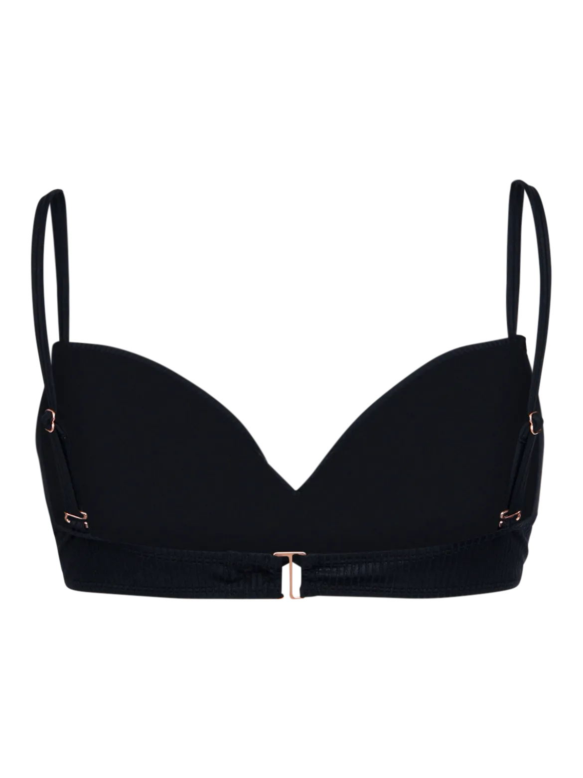 Stefana-Rib Dames Bikini Top | Zwart