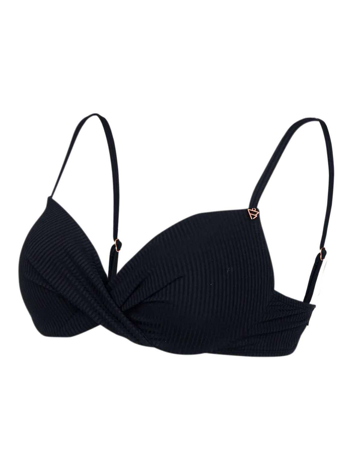 Stefana-Rib Dames Bikini Top | Zwart