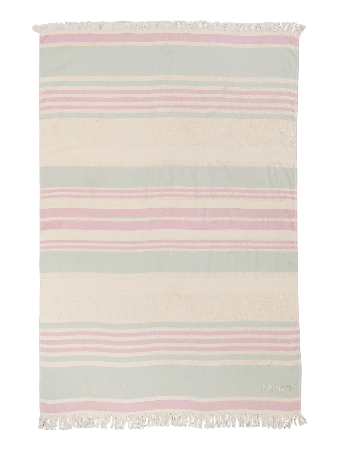 Stripey Uni Strand Laken | Aqua Grey