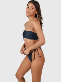 Suus-Rib Dames Bikini Bandeau Top | Indigo Blue