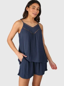 Tanye Dames Top | Indigo Blue