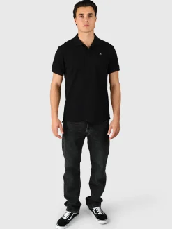 TavECO-N Heren Polo Shortsleeve | Zwart