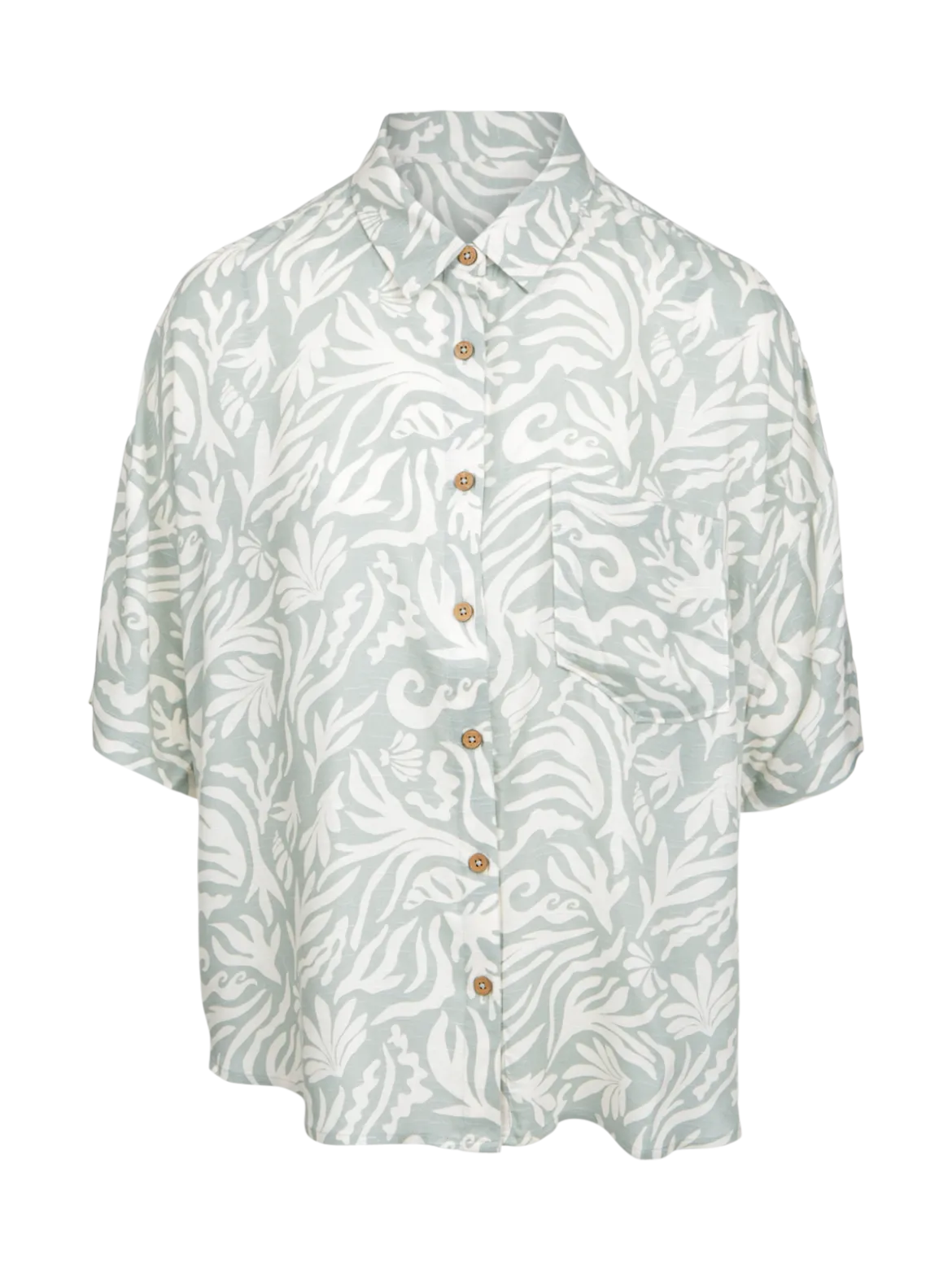 Teodhora Dames Shirt | Aqua Grey