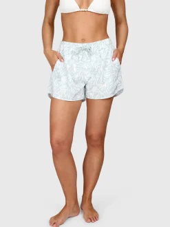 Toluca-Print Dames Zwem Shorts | Aqua Grey