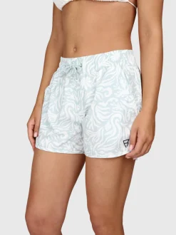 Toluca-Print Dames Zwem Shorts | Aqua Grey