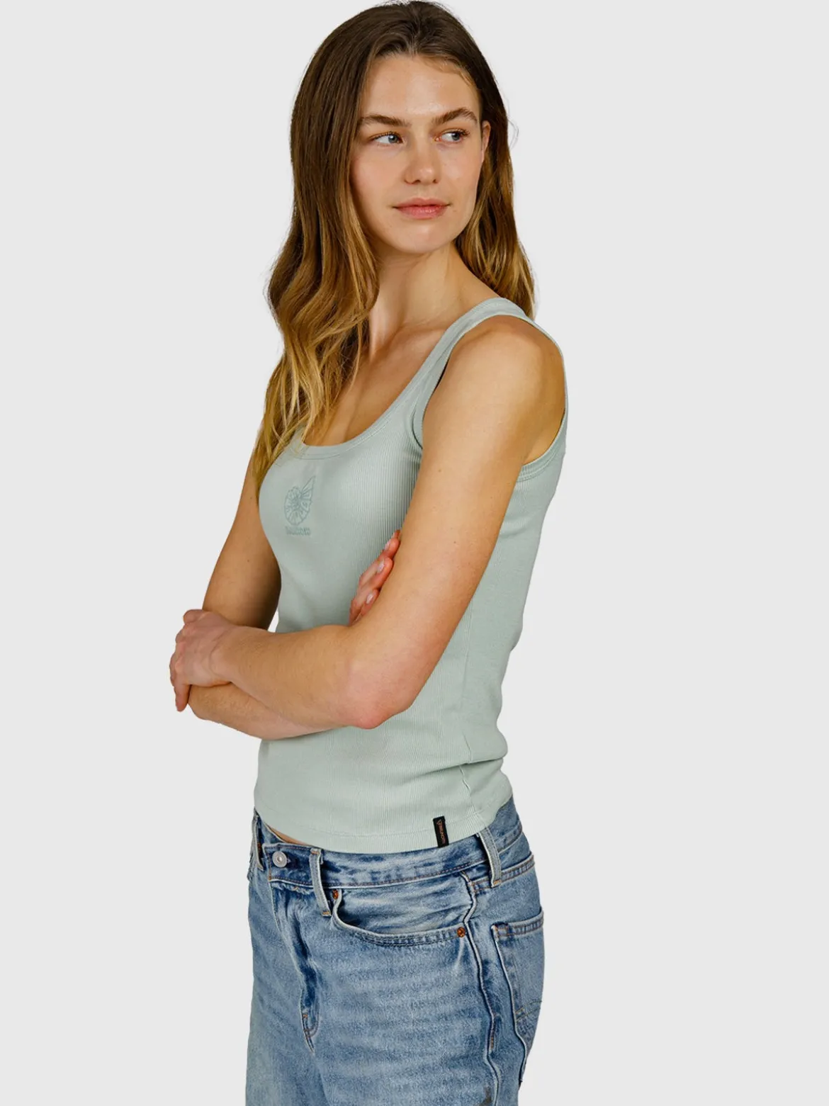 Toppira Dames Top | Aqua Grey