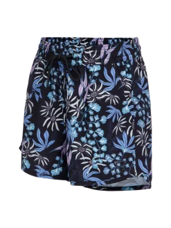 Tulya-Print Meiden Zwem Shorts | Zwart