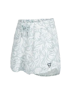 Tulya-Print Meiden Zwem Shorts | Aqua Grey