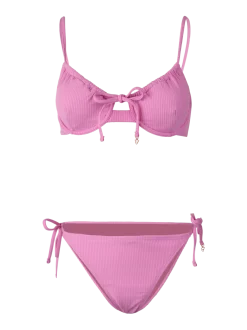 Tutaire-Rib Dames Beugel Bikini Set | Violet