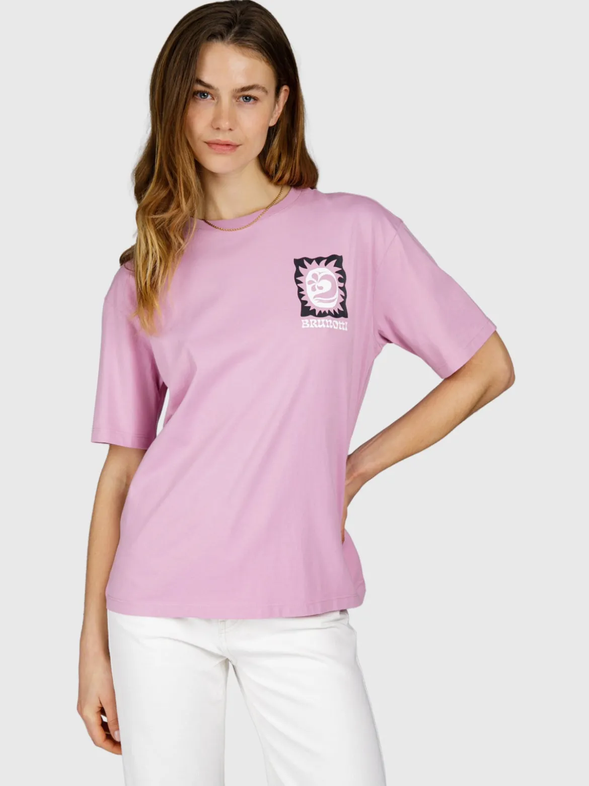 Zelday Dames T-shirt | Mauve Mist