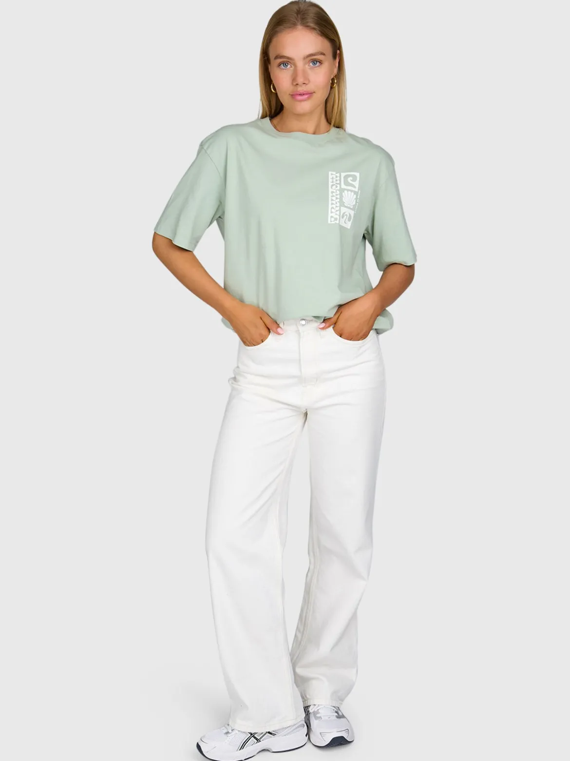 Zennanda Dames T-shirt | Aqua Grey