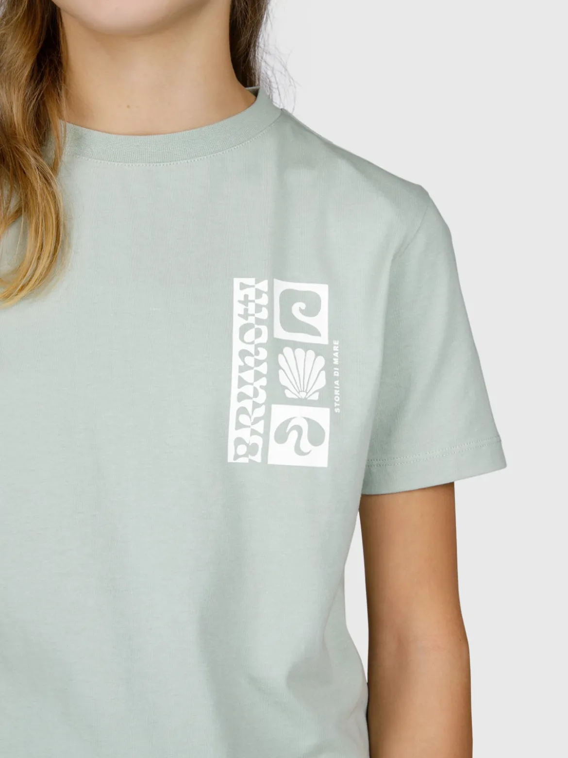 Zennandy Meisjes T-shirt | Aqua Grey
